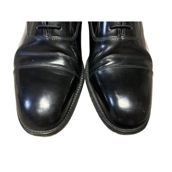 Herring Shoes Black Leather English Bench Made Cap Toe Oxfords Mens 10.5 main image 8
